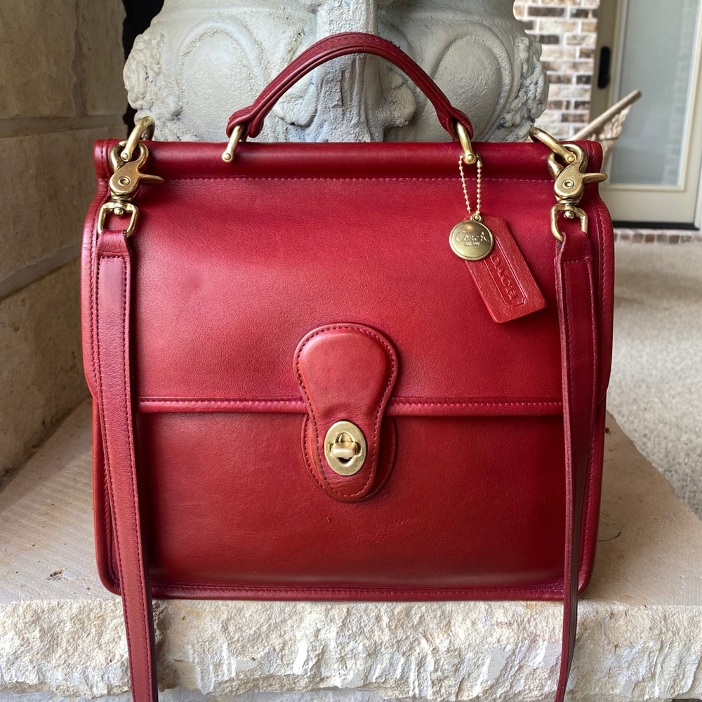 Coach Vintage Willis Satchel ❤️RED❤️ leather 9927 Costa Rica❤️ BEST PRICE!